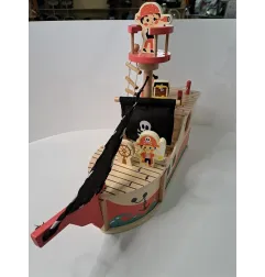 Galeone Dei Pirati In Legno Con Personaggi  e Tesoro