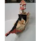 Galeone Dei Pirati In Legno Con Personaggi  e Tesoro
