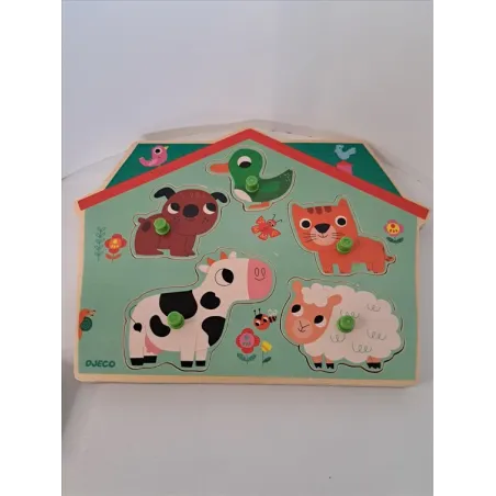 Puzzle Incastri In Legno Animali Sonoro