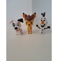 Personaggi Disney Olaf, Dalmata e Bambi