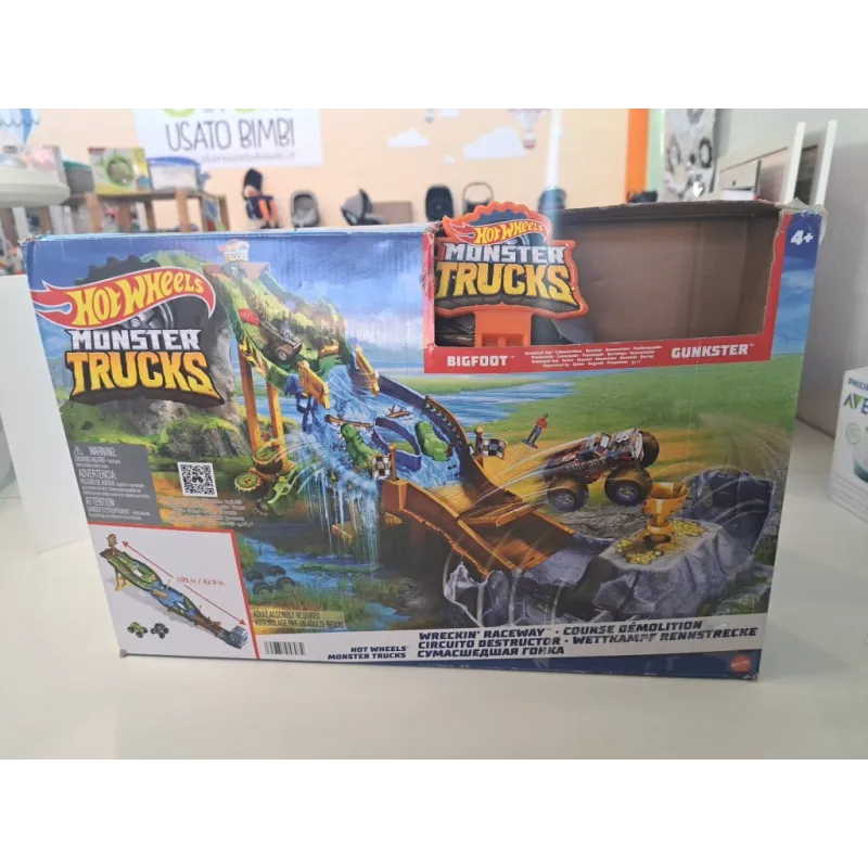 Pista Hot Wheels Monster Truck Con Automobiline Incluse