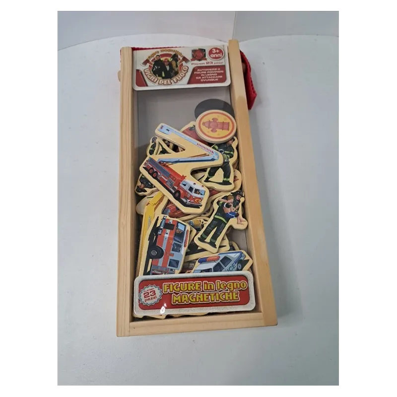 Gioco Magneti In Legno Pompieri Nuovo