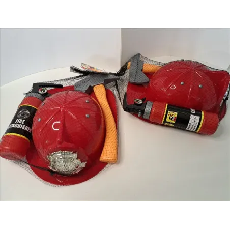 Kit Pompiere Con Caschetto e Estintore Nuovo