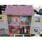 Casetta Delle Bambole In Legno Con Accessori e Famiglia