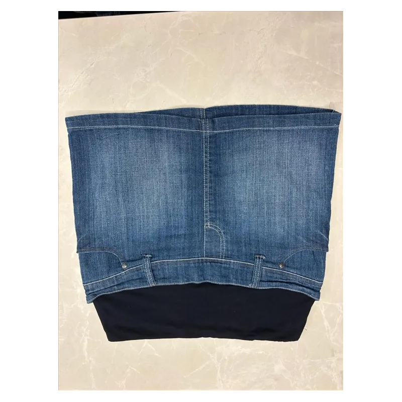 Gonna Jeans Premaman Con Fascione Elastico In Vita