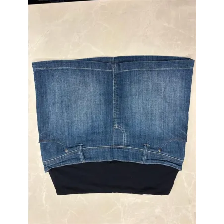 Gonna Jeans Premaman Con Fascione Elastico In Vita