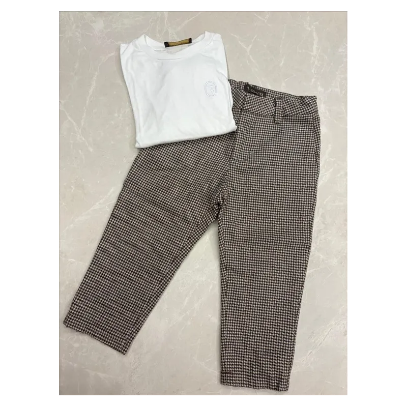 Completo Trussardi Bellissimo Maglia Maniche Lunghe Bianca e Panaloni Morbidi 4 A