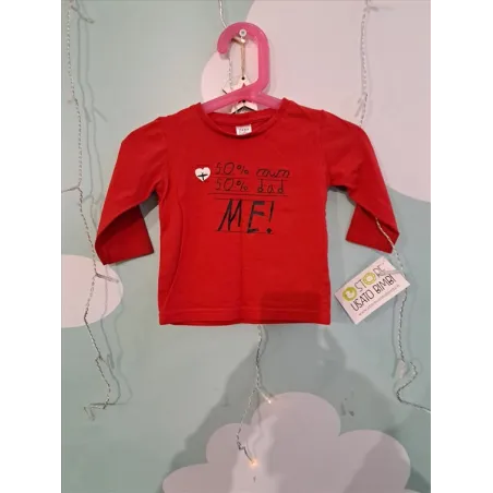 Maglia Maniche Lunghe Rosse Zara 3/6 M