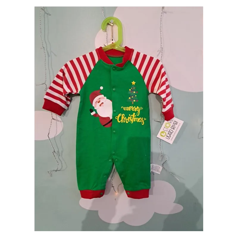 Tutina Natalizia Babbo Natale 3 M - 62 Cm Mai Usata