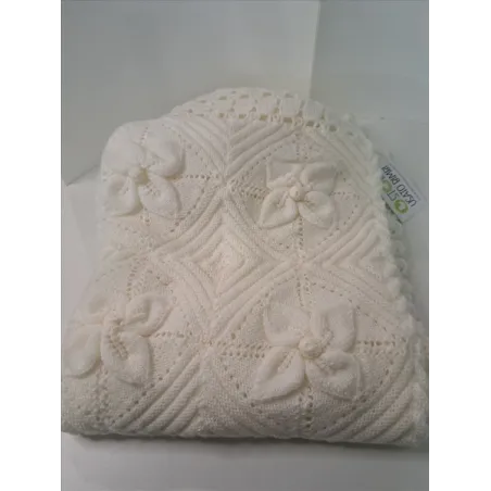 Coperta Bianca Invernale Fatta A Mano