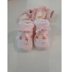 Calzine Nascita Rosa + Babbucce Nascita Rosa