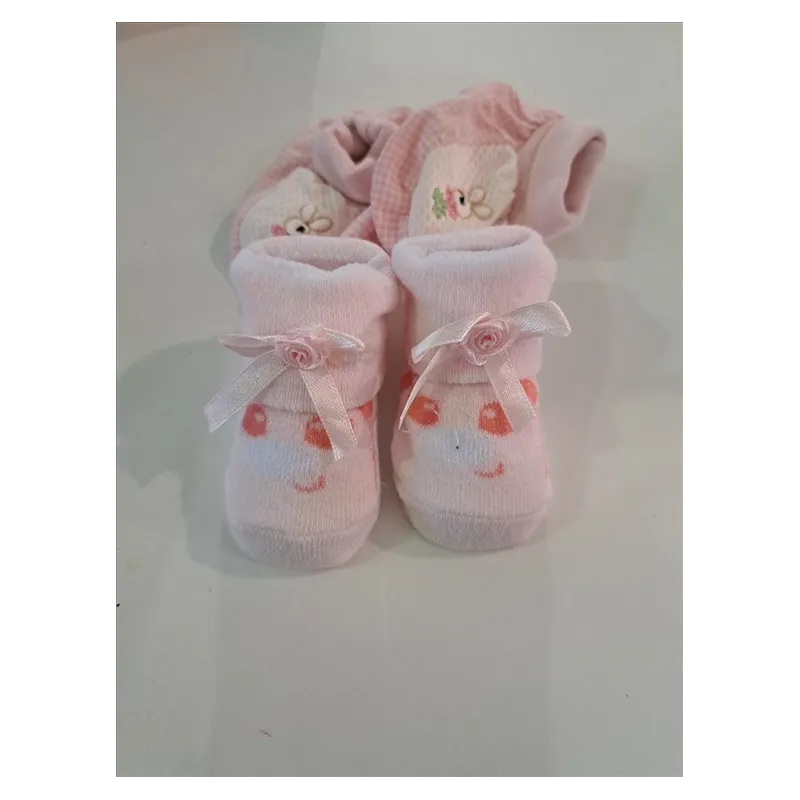 Calzine Nascita Rosa + Babbucce Nascita Rosa