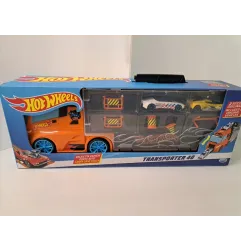 Camion Contenitore Di Macchinine HotWheels Transporter40 Con 2 Veicoli Nuovo