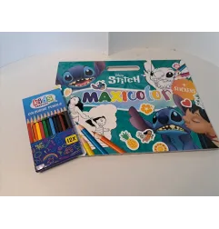 Album Da Colorare Stich Con Adesivi Nuovo Con Matite Da Colorare