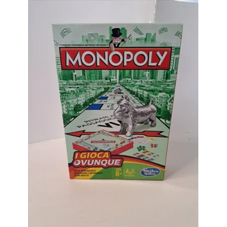 Hasbro Gaming Monopoly, I Gioca Ovunque, Gioco Portatile per Famiglie