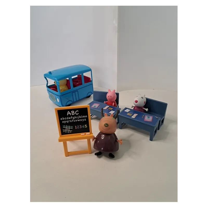Scuola Peppa Pig Con Personaggi e Scuolabus