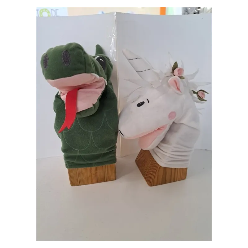 Marionette Da Mano Drago e Unicorno Bianco
