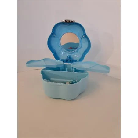 Scrigno / Portagioie Azzurro Con Braccialetti All'interno