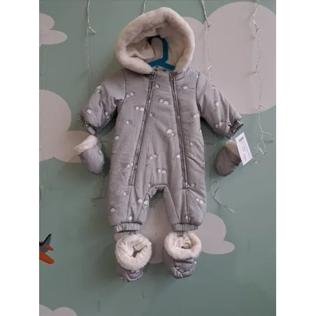 Tutone Invernale Blu Kids Grigio Con Riccetti 3/6 M - 62 Cm