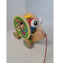 Gioco In Legno Lumaca Incastri Trainabili