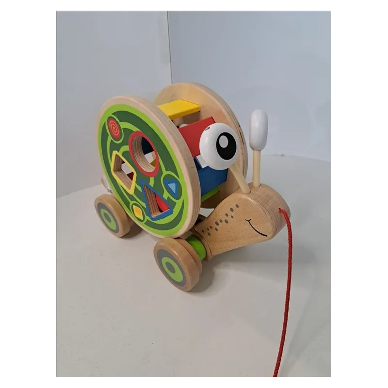 Gioco In Legno Lumaca Incastri Trainabili