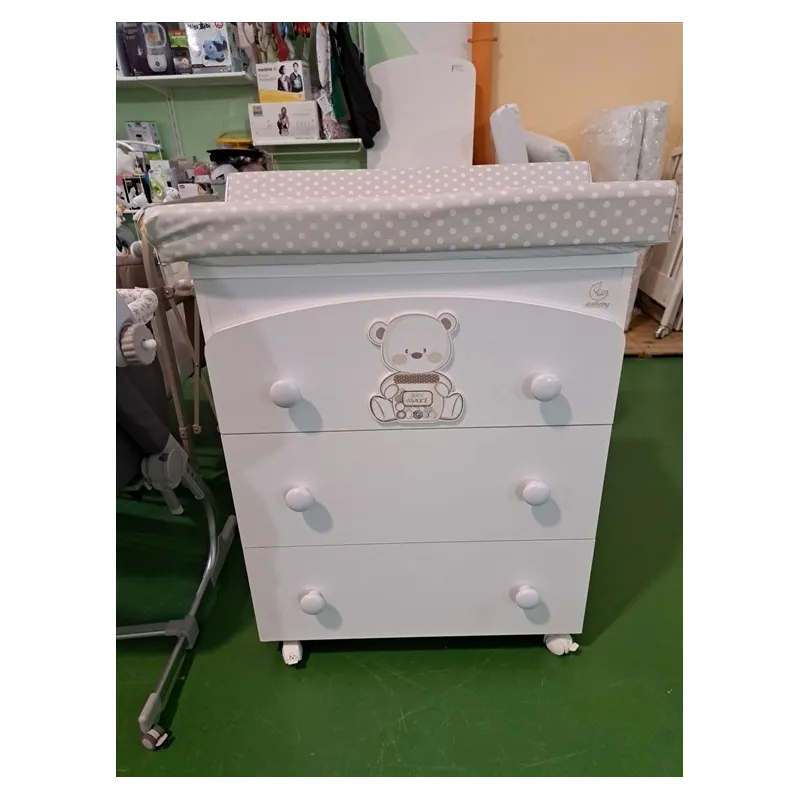 Fasciatoio Bagnetto Italbaby Con Orsetto Mon Amour Bianco - Materassino In Regalo