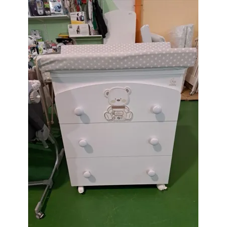Fasciatoio Bagnetto Italbaby Con Orsetto Mon Amour Bianco - Materassino In Regalo