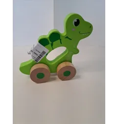 Gioco Dinosauro In Legno Con Ruote