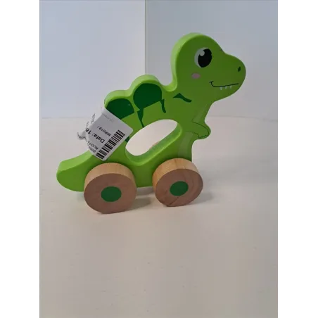 Gioco Dinosauro In Legno Con Ruote