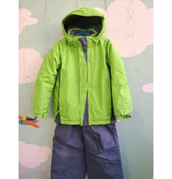 Completo Neve Montagna Patagonia Verde e Blu 8 A (leggermente Scolorito Su Ginocchia)