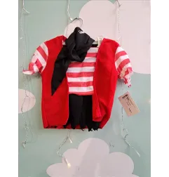 Vestito Carnevale Pirata Con Cintura e Bandana 3 A