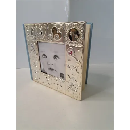 Album Portafoto Azzurro e Argento Nuovo