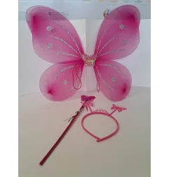 Accessori Carnevale Fatina Ali Con Bacchetta