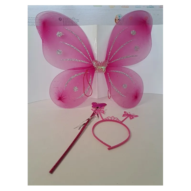 Accessori Carnevale Fatina Ali Con Bacchetta