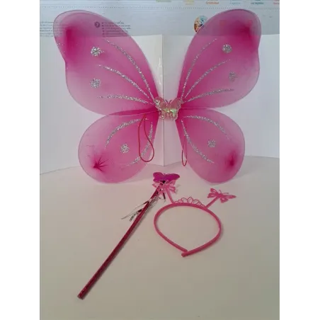 Accessori Carnevale Fatina Ali Con Bacchetta