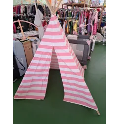 Tenda In Tessuto Tipo Tenda Degli Indiani Rosa e Bianca