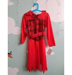 Vestito Carnevale Vampiretta / Streghetta Rosso 4/6 A