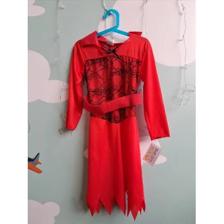 Vestito Carnevale Vampiretta / Streghetta Rosso 4/6 A
