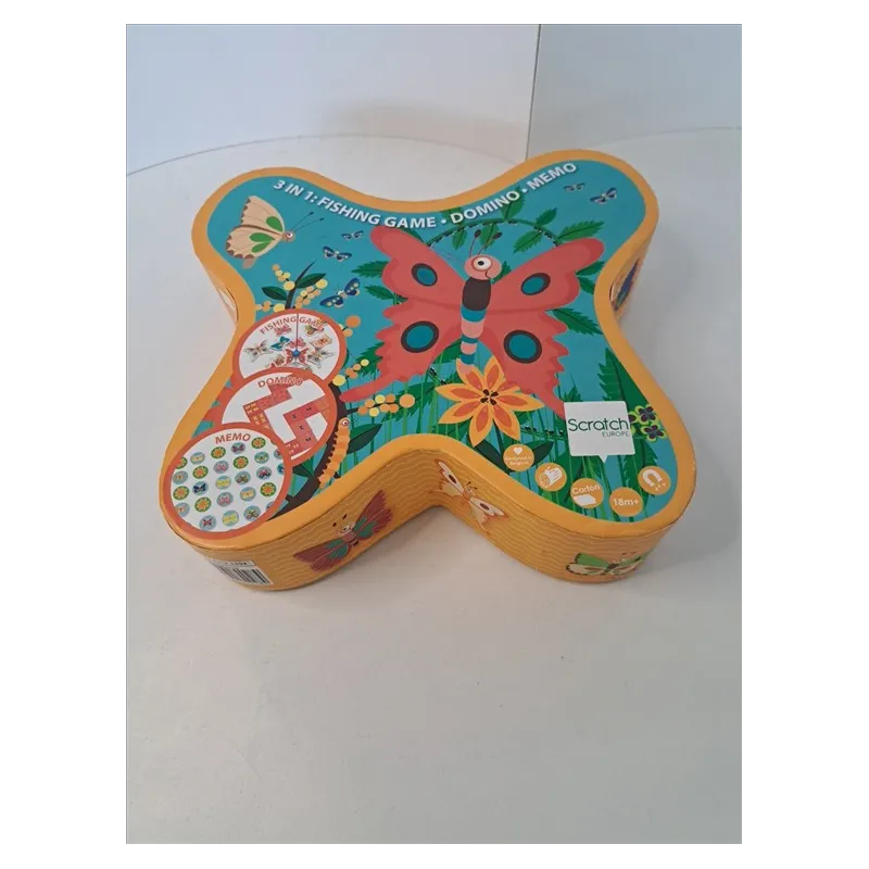 Gioco 3 In 1 Djeco Domino, Memo e Pesca