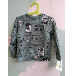 Felpa Fagottino Verde Animali 30/36 M