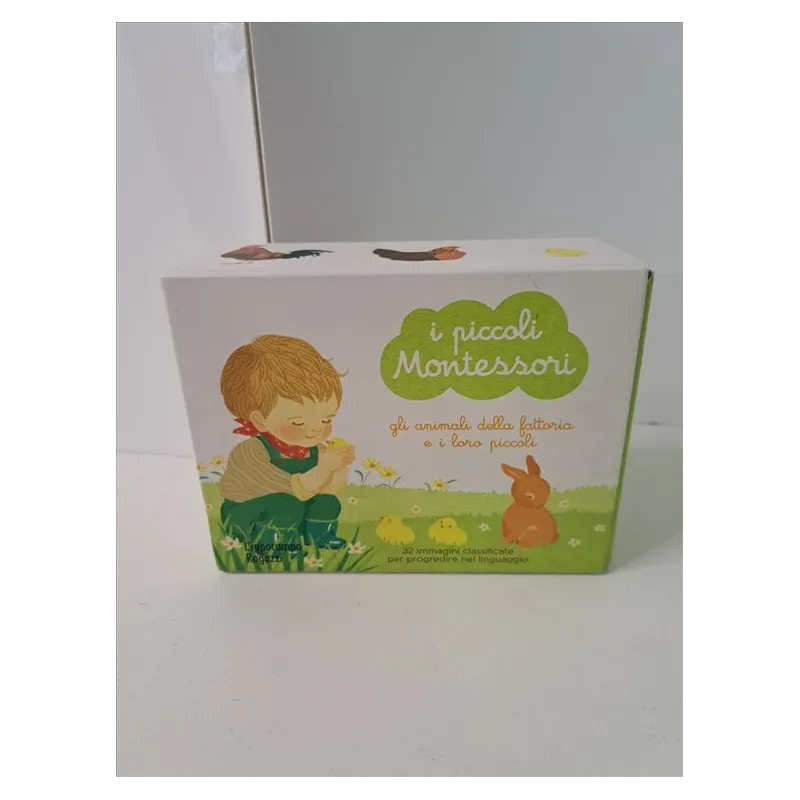 Gioco I Piccoli Montessori Cofannetto Gli Animali Della Fattoria e I Loro Piccoli