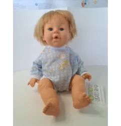 Bambola Con Tutina Azzurra