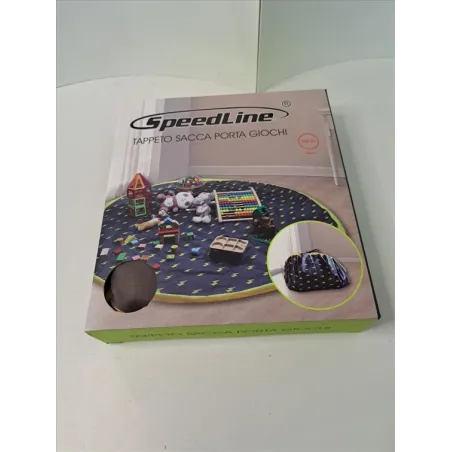 Tappeto Sacca Porta Giochi Blu Speed Line Nuovo