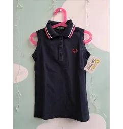 Polo Smanicata Fred Perry Blu 7 A