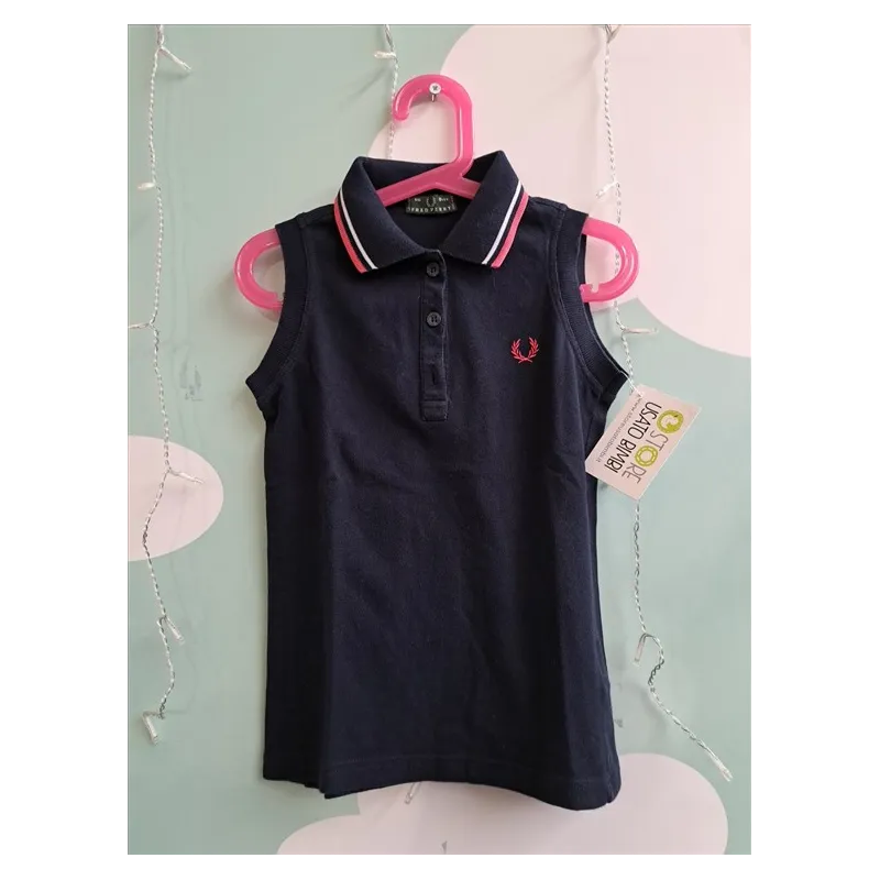 Polo Smanicata Fred Perry Blu 7 A