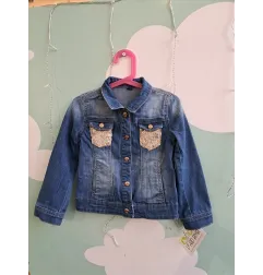 Giubbino Jeans Scuro Paiette 3/4 A