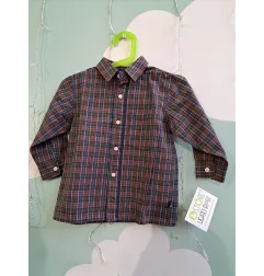 Camicia A Quadretti Verde E Rosso 18 M