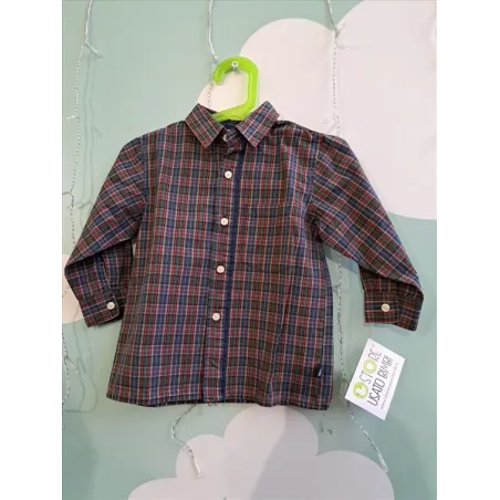 Camicia A Quadretti Verde E Rosso 18 M