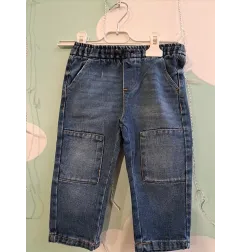 Jeans Elasticizzati Con Cordino Fagottino 12-18 M