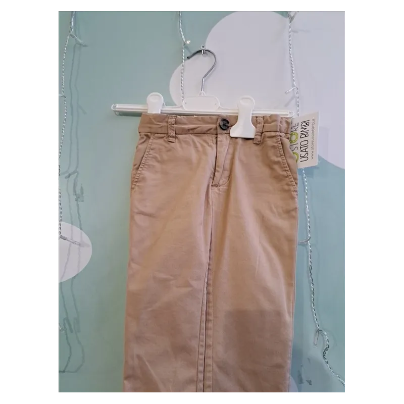 Pantalone Beige Con Bottone 24-30 M